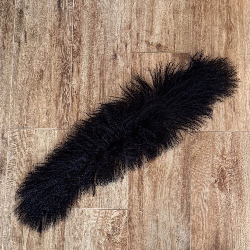 Vintage Casual Corner Black Faux Fur Accessory